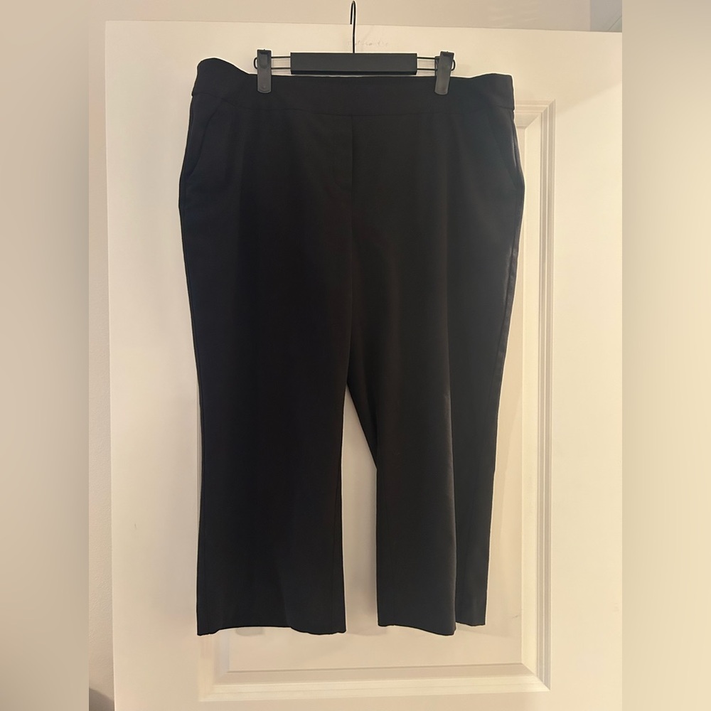 Briggs New York Crop Wide Leg Black Trousers